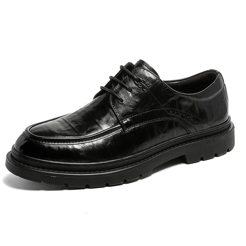 Leather Casual Men'S Shoes Business Dress Leather Shoes Men'S Thick-Soled Non-Slip Wear-Resistant Loafers Shoes