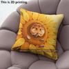 Hamster Sunflower Print Throw Pillow Covers Pattern Cushion Cover Suitable For Sofa Bedroom Car Pillow Cover