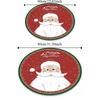 60/80CM Santa Claus Round Christmas Rug Anti-Slip Xmas Floor Mat  for Bedroom Living Room