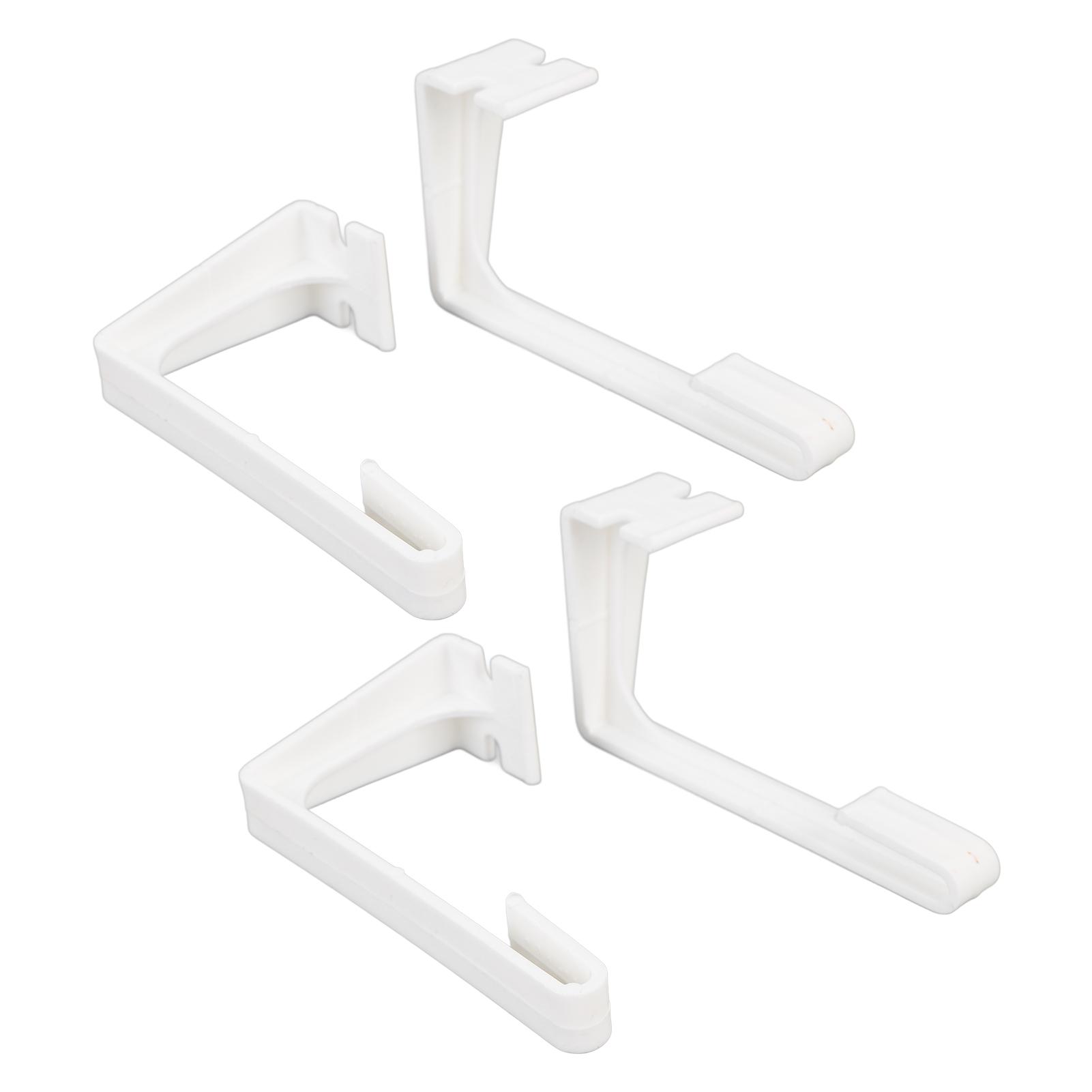 

4PCS RV Curtains Holder With Screwdriver White ABS Side Curtain Hold Down Curtain Track Clips for RV Window Curtain