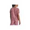 Under Armour Logo Print Crew Neck Casual Short Sleeve T-Shirt Women Tops Essence-Pink 1376742-697