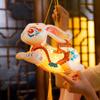 Portable Chinese Rabbit Lantern Traditional Craft Good Luck Handheld Rabbit Lanterns with Tassel LED Lantern Toys