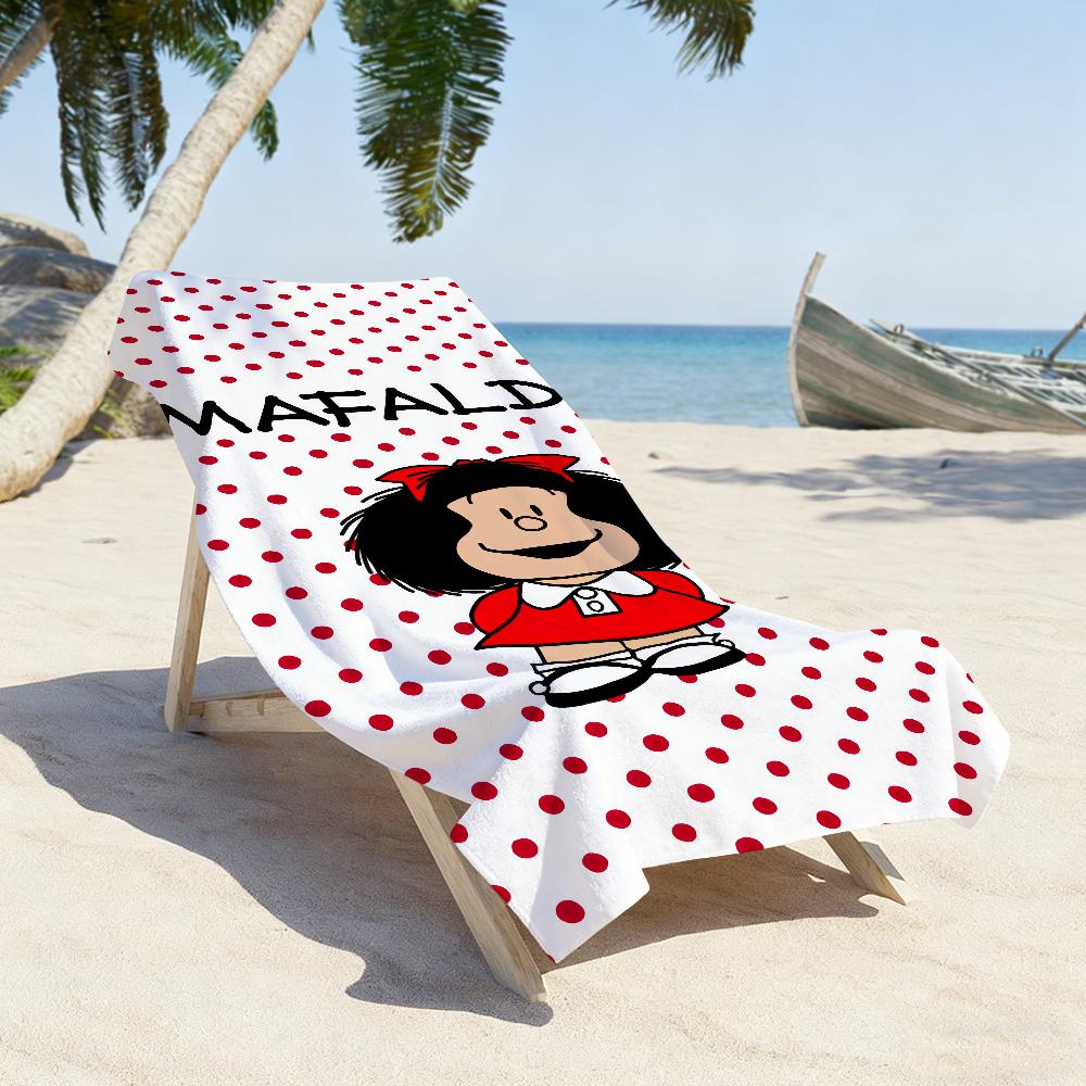 Cute Cartoon M-Mafalda Towel Quick Dry Soft Yoga Swimming Fitness Mountain Climbing Beach