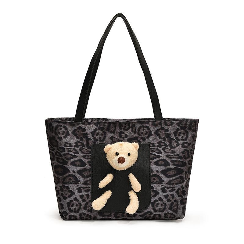 2025 Autumn and Winter Casual New Retro Fashion Commuter Single Shoulder Tote Armpit Bag Women Large Capacity Leopard Print
