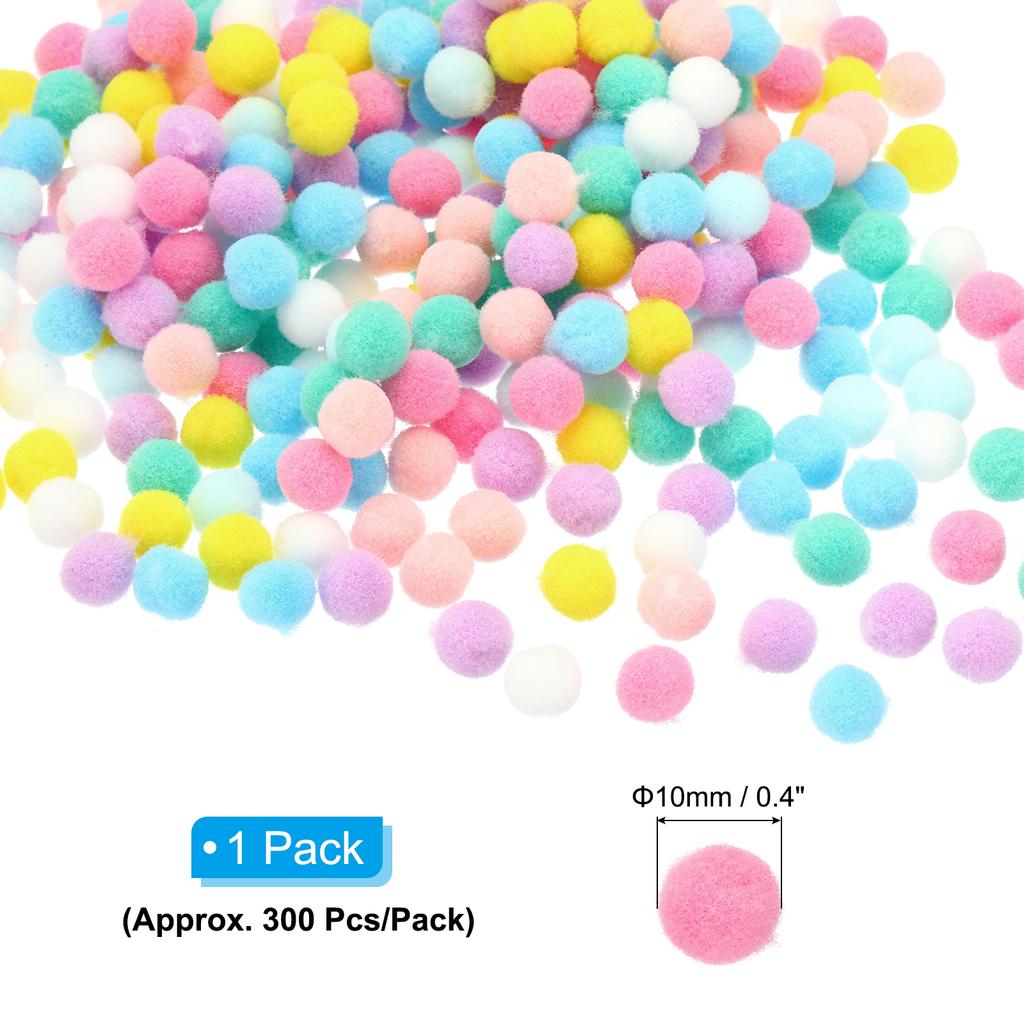 Pom Poms for Crafts Fuzzy Pastel Pom Pom Balls for Art Supplies DIY Creative Craft Material Handicraft Decorations, Colorful