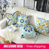 Colorful Floral Patterned Cushions for Sofa Decor Square Polyester Pillowcase Modern Sofa Decorative Cushion Cover