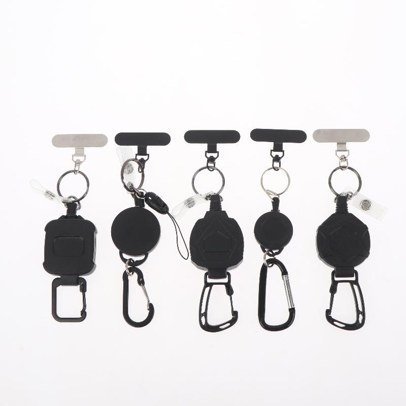 1 Set Smartphone Safety Lanyard Strap Retractable Phone Holder With Carabiner Anti-Drop Harness For Hiking Cycling Climbing