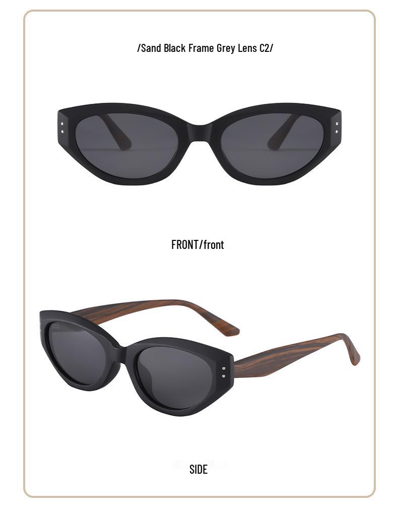 25 New Retro Small Frame Cat Eye Sunglasses for Women - High-End Anti-UV Fashion, Polarized, Trendy Street Style