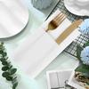 50Pcs Disposable Linen-Feel Dinner Napkins with Built-in Flatware Pocket Prefolded Cloth Like Paper Napkins For Wedding Party