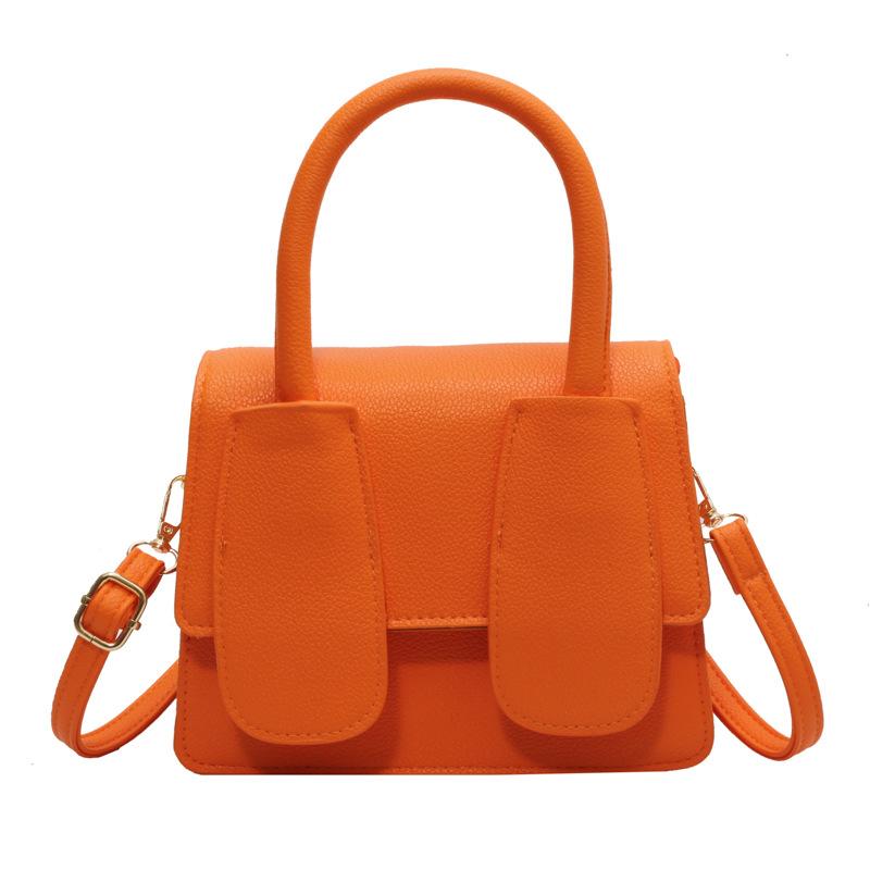 

Модная текстурированная однотонная женская сумка через плечо, летняя популярная кожаная сумка через плечо в корейском стиле, повседневная женская сумка через плечо Mini(Max Length<20cm)