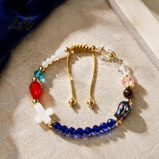 Religious Faith Gift Handmade Story of Jesus Bracelet Adjustable Braided Rope Beaded Handcrafted Bracelet Christian Jewelry Inspirational Gifts for