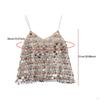 Shimmer Camisole Club Party Costum Fashion Festival Beach Girls Sequin Crop Top