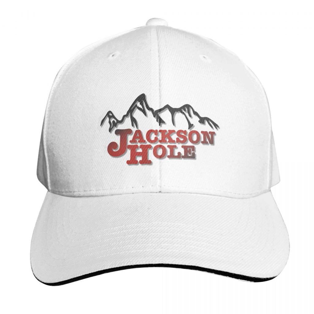 Jackson Hole Wyoming Mountains Ski Baseball Cap Sun Protection UPF Breathable Mesh Back Adjustable Buckle Closure
