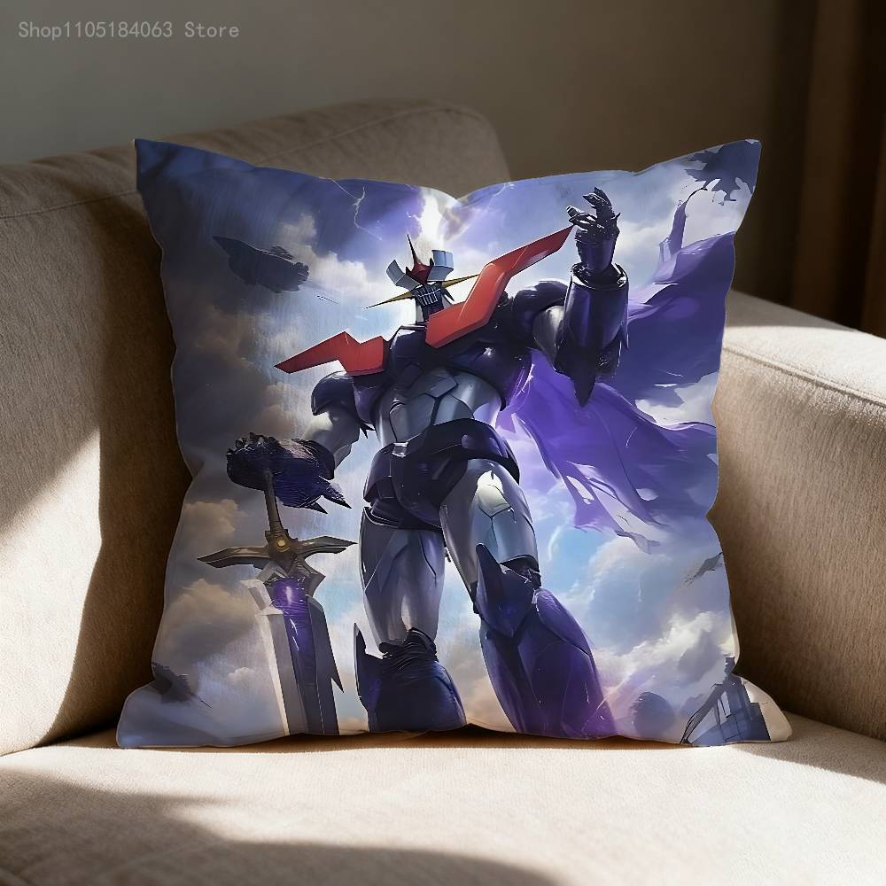 M-Mazinger Z R-Robot Pillow Case For Sofa Decor Car Office Room Printing Cushion Cover Decorations And Protector
