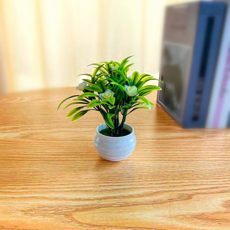 

Hibiscus Striped Mutabilis Pot Simulation Plant Artificial Flower Ornament белый