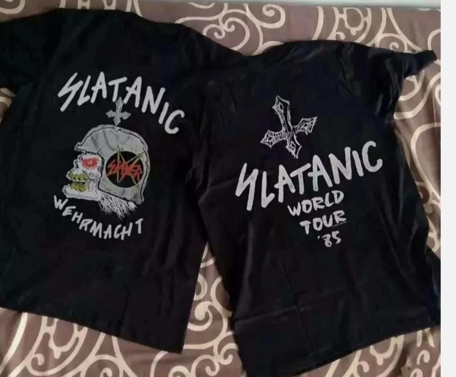 

1985 Slayer Slaytanic Wehrmacht World Tour Shirt Unisex Full Size High-end Luxury Is for Both Men and Women Top Y2k 4XL