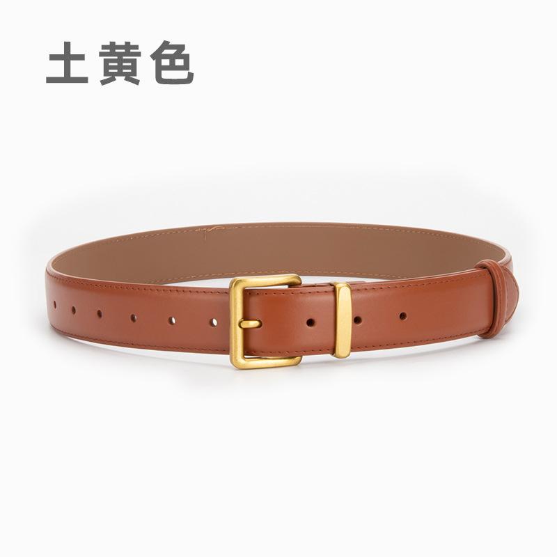 Belt Women'S Leather Simple Pin Buckle Premium Casual Jeans Decorative Belt Women