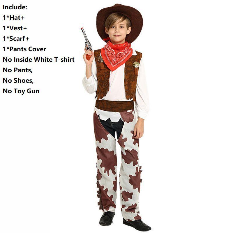 

Костюм ковбоя Дикий Запад Родео для девочек и мальчиков Детский наряд для маскарада Косплей Boy-S