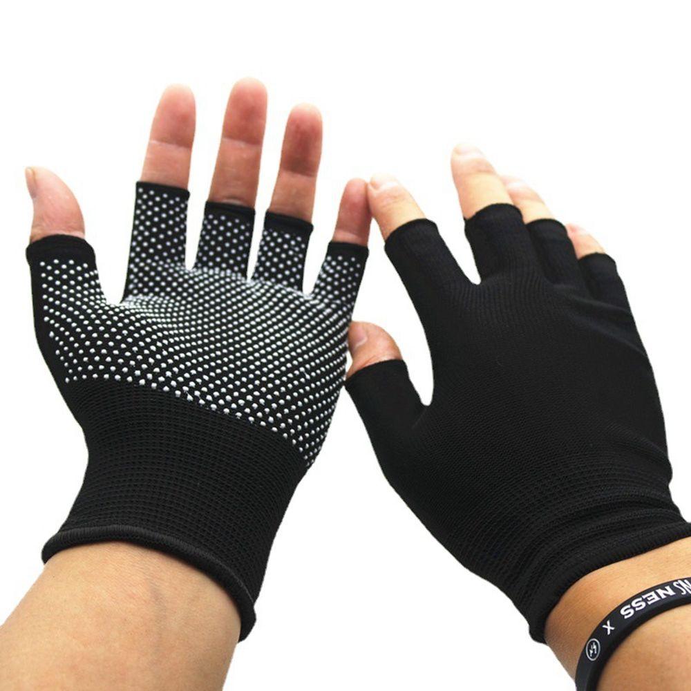 Ridding Gloves Sun Protection Men Elastic Gloves Nylon Gloves Half Finger Gloves Non-slip Mittens