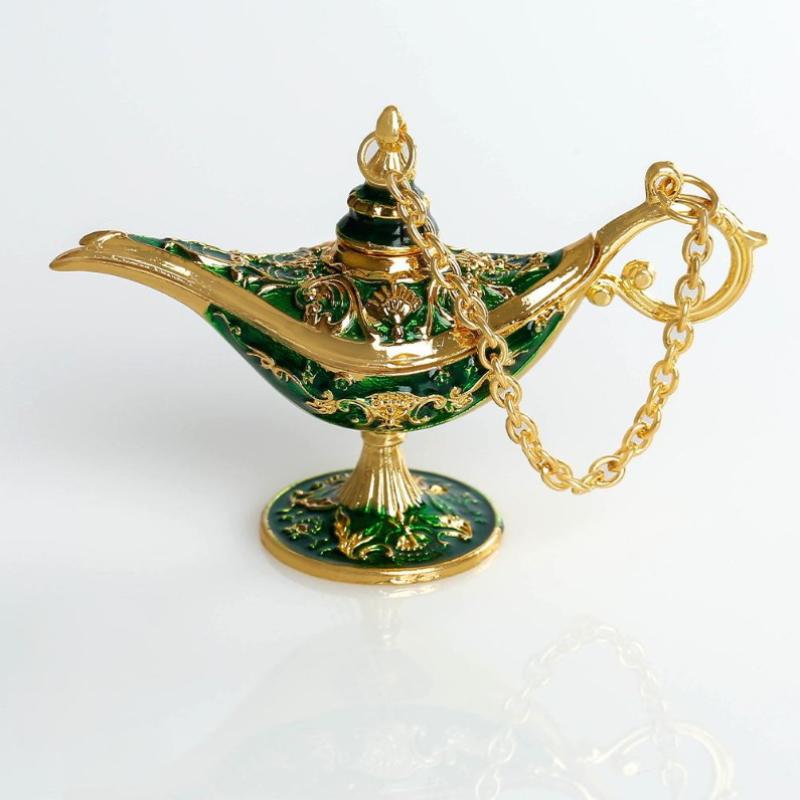 Aladdin Wunderlampe Legierung Dekorative Handarbeiten Ornamente Statue Hochzeit Feiertagsparty Zuhause Wohnzimmer Schreibtischdekoration Handarbeiten
