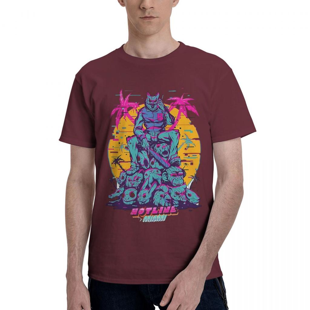 Hotline Miami 2022 100 Cotton Casual Breathable Confortable Cute Short Sleeve TShirt Tshirts Men