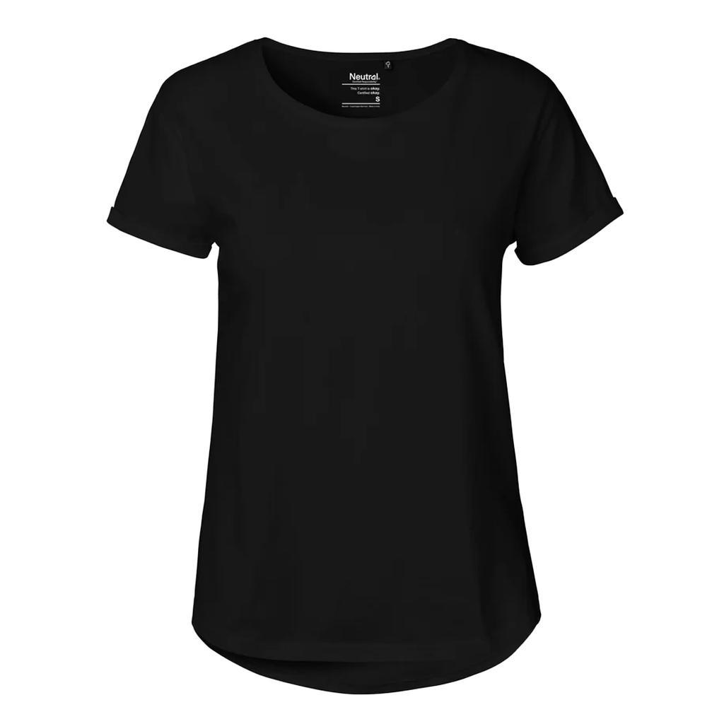 Neutral Womens/Ladies Plain Roll Sleeve T-Shirt