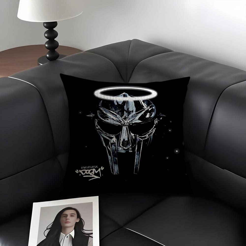 Mf D-Doom Madlibb Singer Cushion Cover Natural Linen Organic Fabric Double-Sided Printing Sofa Home Decor Gift Pillow Case