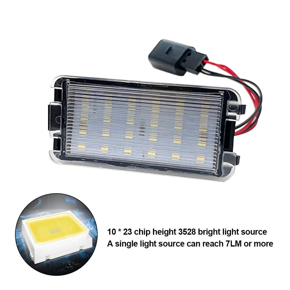 For Seat Altea Ibiza 6L Arosa Cordoba MK1 MK2 Leon 1M Toledo III 04-09 LED License Plate Lights Error Free Replace Bulb