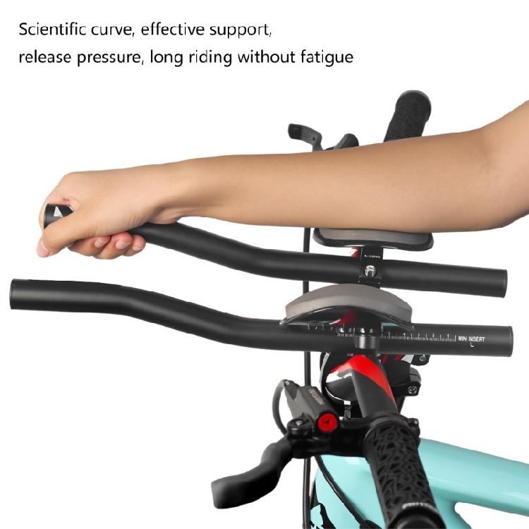 Road Bike Extension Wind Resistant Ergonomic Curved Shape Regulable Arm Position For Speed Optimization