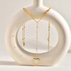 Classic Heart Locket Pendant Beaded Chain Necklace for Women Stainless Steel Family BFF Pendant Trendy Collar Jewelry Gifts