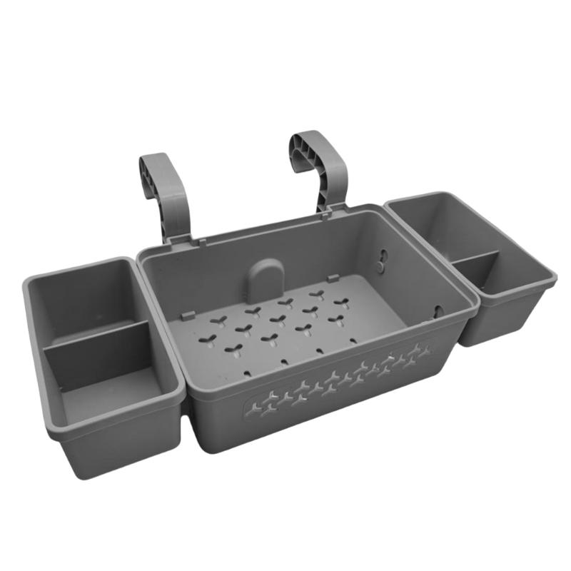 Swimming Pool Drinks Holder Hanging Storage Basket, Waterproof Mesh Organizer Removable Frame for Swim Gear Accessories