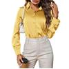 Indoprimo Women' Solid Satin Casual Shirt Stylish Western Long Sleeve Shirt For Women