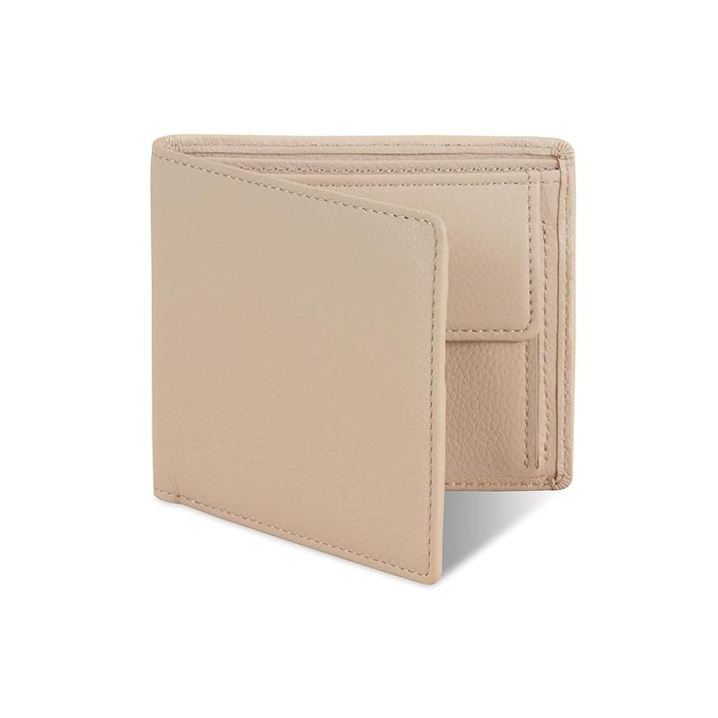 

[Business Leather Factory] Bi-fold wallet (with coin purse) Water repellent original leather cow leather unisex 6 pockets Thin (Carara White)