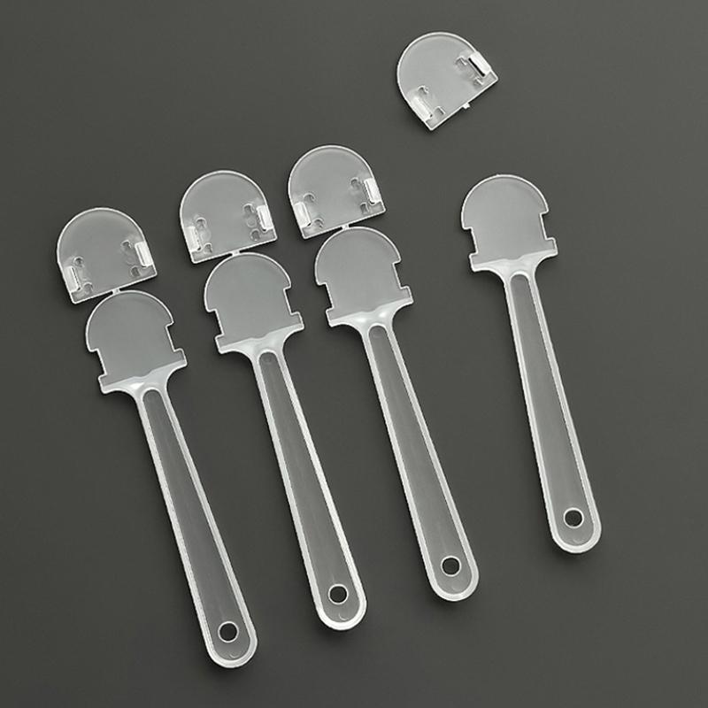 5 Adet Şeffaf Mini Fan Sapı Taşınabilir Küçük Plastik Fan Sapı Yedek Parça Kendin Yap Fan Aksesuarları