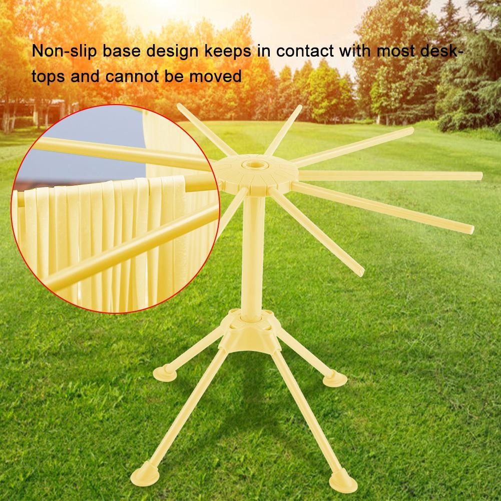 Noodle Spaghetti Pasta Essiccazione Rack Stand Essiccatore Pieghevole Utensile da Cucina (Giallo)