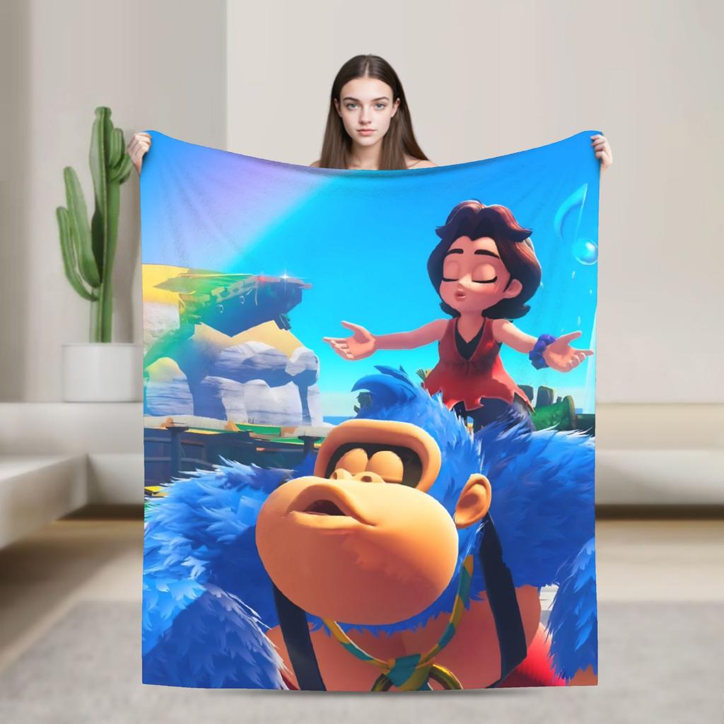 Donkey Kong Spiel Decken Flanell Super Warme Überwurfdecke für Bettdecke Sommer