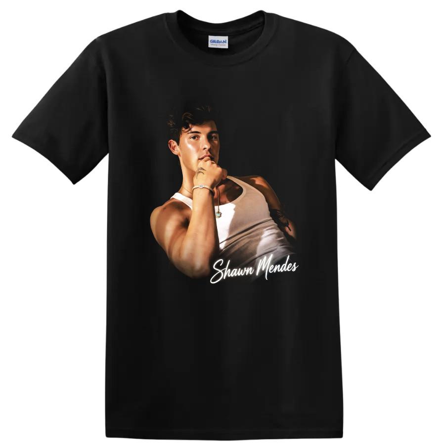 Shawn Mendes T Shirt Music Fan Art Canadian Singer Portrait Graphic Design Tee