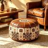 Boho Stil Sofa Hockerbezug Ungefüllte Kleideraufbewahrungstasche Runder Hockerbezug Schlafzimmer