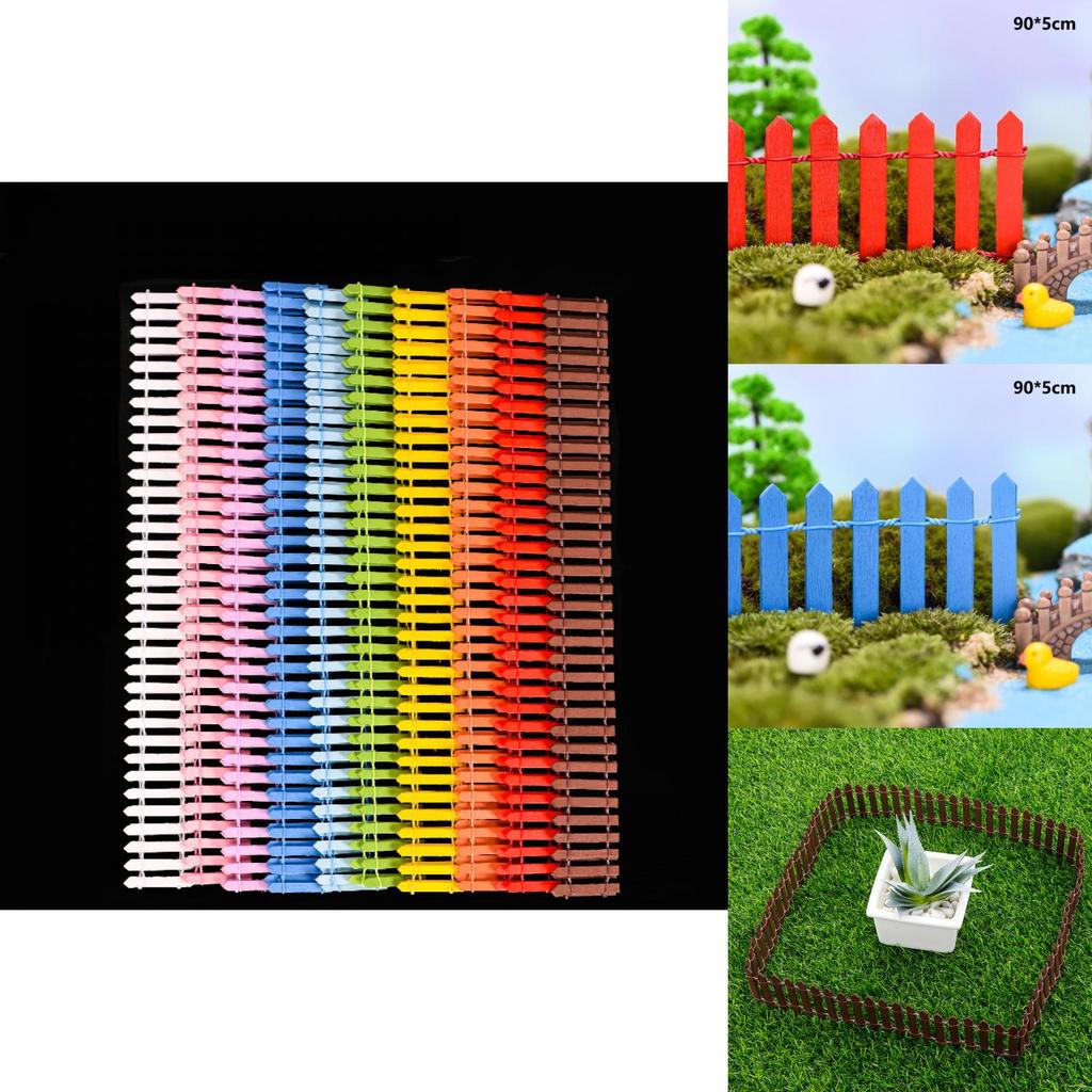 90cm Mini Wooden Fence Ideal For Succulent Plant Decor And Crafts**