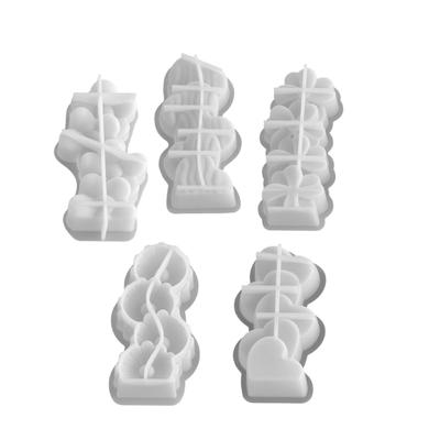 Stacking Flower Candle Mould Heart Silicone Molds Ornament Molds Castings Molds Handmade Plasters Molds Craft Supplies