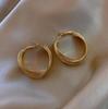 Trendy European & American High-End Twisted Metal Earrings for Women