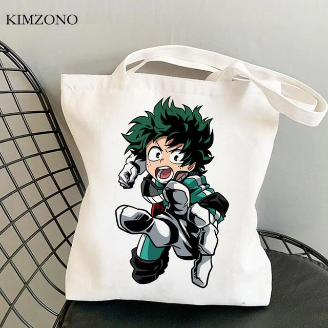 My Hero Academia Shopping Bag Reusable Shopper Bolsa Bolsas De Tela Shopper Tote Bag Shoping String Sac Cabas Grab