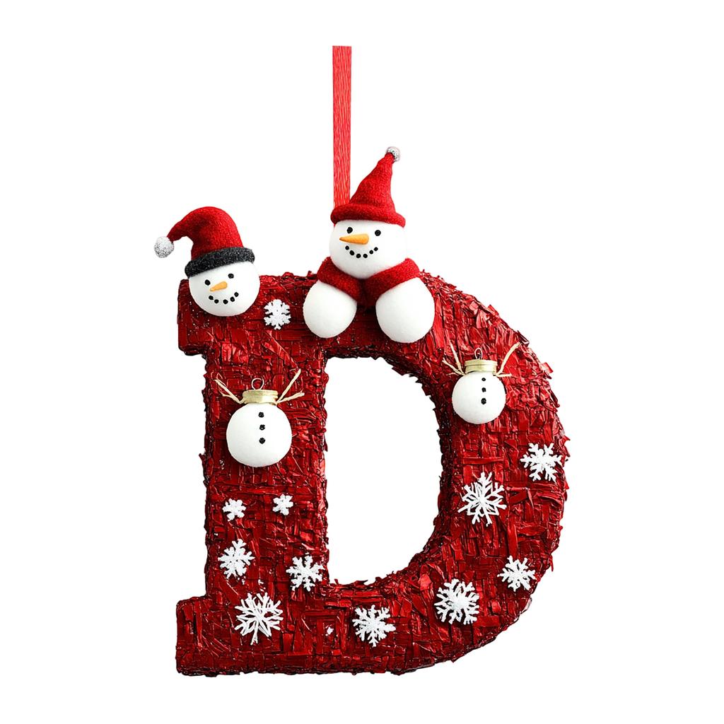 2D 26 Letter  Christmas Ornaments Acrylic Flat Christmas Tree Home Decorations Ornaments