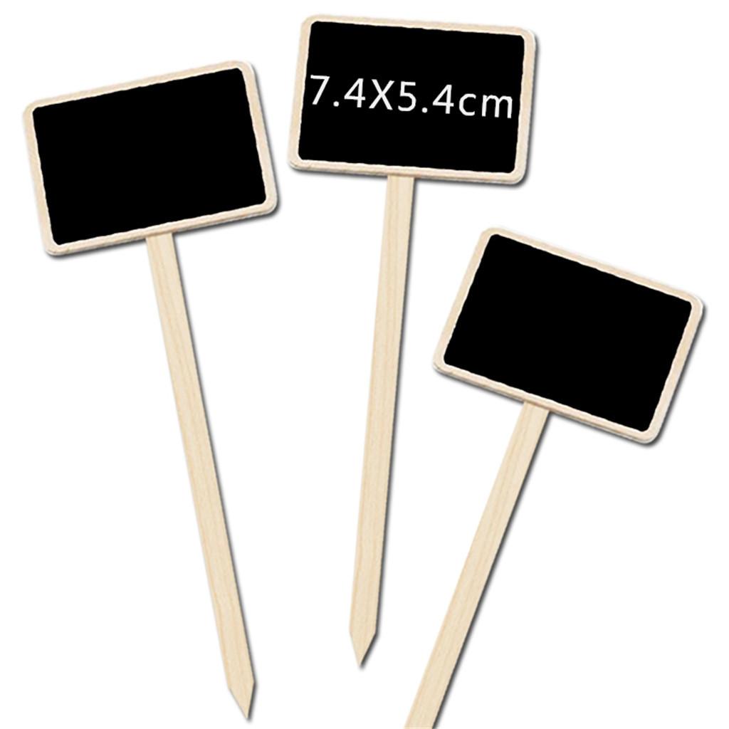 10PCS Blackboard Set DIY Christmas Floral Decoration Message Board Wooden Craft Home Decor Insert Card Writing Tool