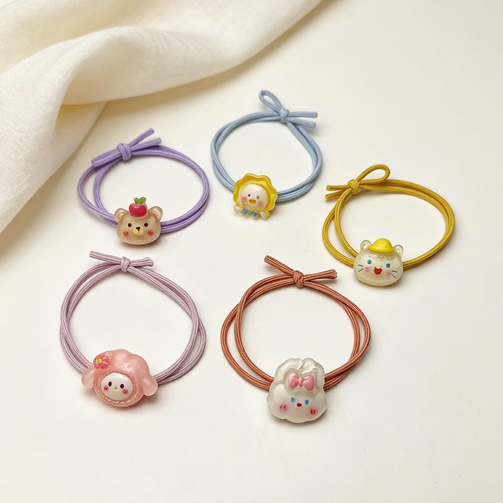 High Elasticity Hair Ties for Girls - Gentle, Durable Rubber Bands for Kids' Ponytails