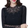 Urban Style T Shirt With Mesh Fabric And Rhinestone Details For Middleaged Women