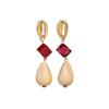 Creative Acrylic Earrings, Wood Water Drop Earrings, Niche High-End Earrings.