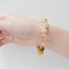 Women's Gold Tiger Eye & Yellow Crystal Bracelet - Attract Wealth, New Chinese Style, High-End Design.