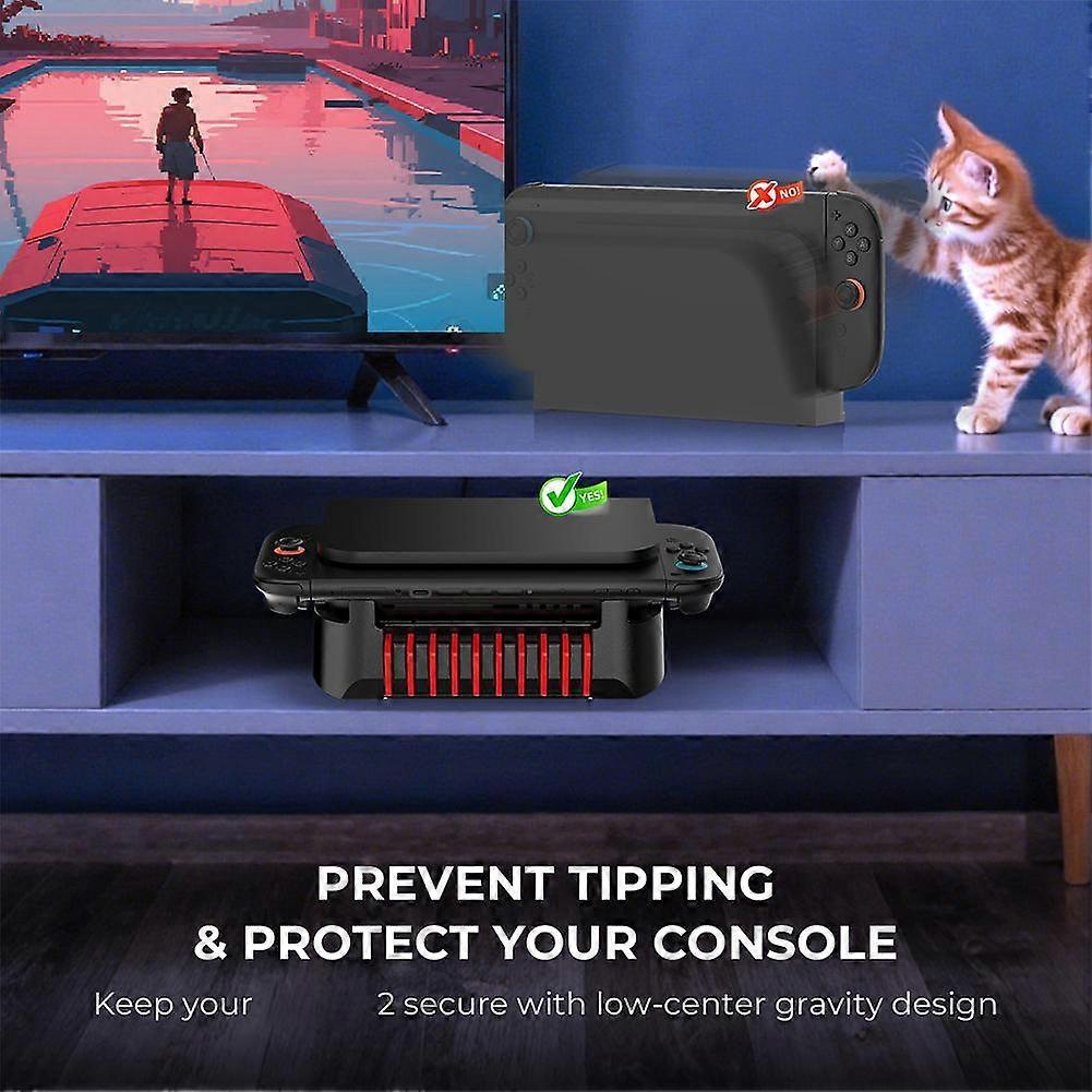For Switch 2 Host Dock Horizontal Storage Stand For Switch/OLED Universal Horizontal Stand Can Store Game Cards