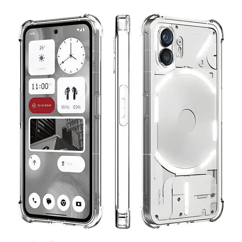 Měkké TPU průhledné pouzdro na telefon pro Nothing Phone 2 1 5G nárazuvzdorné airbagové ochranné čiré pouzdro Capa Fundas